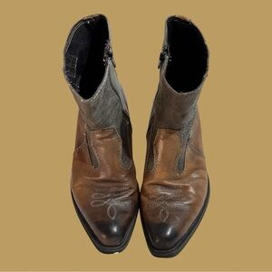 ALDO Men’s Western Casual Side Zipper Short Boots Size 41, US Size 8